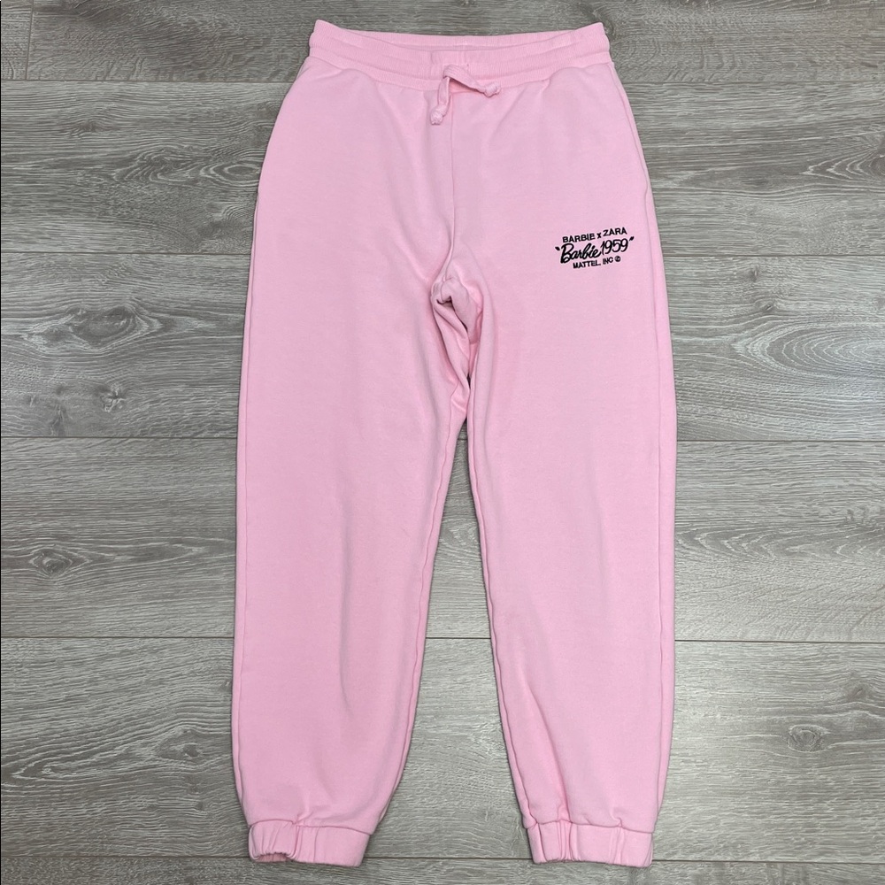 Barbie x Zara “Barbie 1959” Mattel Inc Pink Jogger Sweatpants Pockets M - Picture 7 of 16